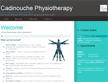 Tablet Screenshot of cadinouchephysiotherapy.co.uk